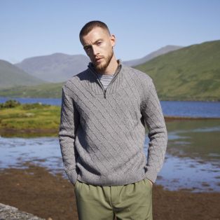 Grey Frost The Belvedere Troyer Aran Sweater A957 S
