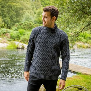 Carraig Donn Ireland Pure Wool Mens Cable Knit Fisherman Sweater Vest XL EUC