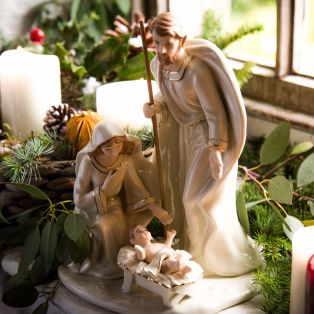 Small Belleek Family Nativity Figurine