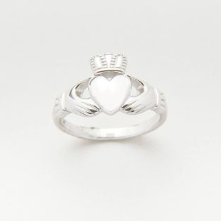 Sieraden Ringen Zegelringen Claddagh Ring~Silver Irish Claddagh Ring~Celtic Knot Ring~Promise Ring~Wedding Ring~Friendship Ring~Gift For Wife~Girlfriend Gift 