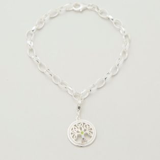 Silver Tree of Life Irish Charm Bracelet