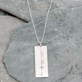 Sterling Silver Omohm Engravable Pendant Necklace