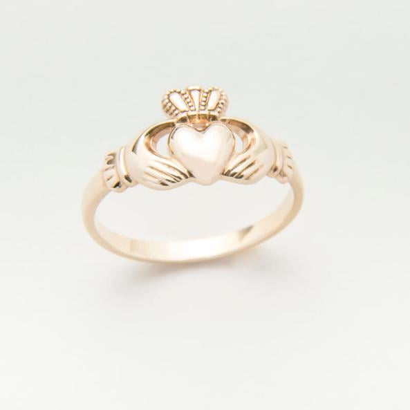 Two Tone Gold & Pink Diamond Claddagh Ring - Abracadabra Jewelry / Gem  Gallery