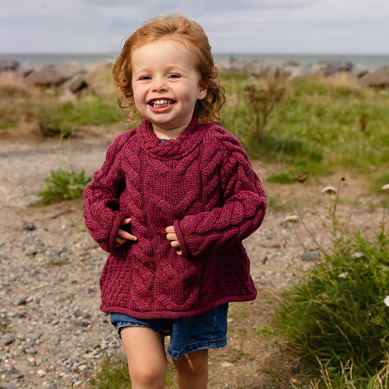 Irish knitwear  A line Aran for kids 