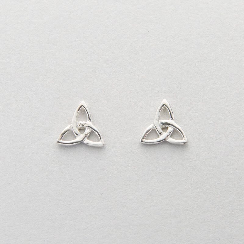Trinity Knot Silver Earrings 