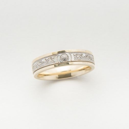 10k Gold Irish Handcrafted Irish Celtic Wedding Ring Set Warrior Rings 
