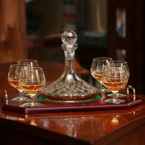 Galway Crystal Longford Mini Brandy Decanter Set 