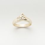 14k Gold Ladies Trinity Knot Wishbone Ring 