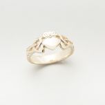 14k Gold Claddagh Trinity Knot Ring
