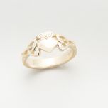 Ladies Claddagh Trinity Knot Ring 10k Gold