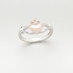 Rose Gold Plated Silver Claddagh Ring