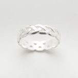 Silver Ladies Celtic Knot Wedding Band