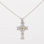 Diamond & Emerald Celtic Cross Pendant