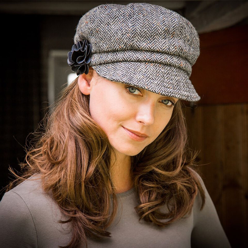 Traditional Irish Wool Kerry Cap - Brown Check (Select Size: Medium)