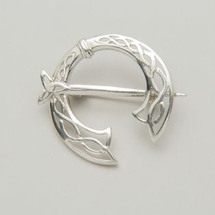 Silver Trinity Knot Celtic Warrior Brooch