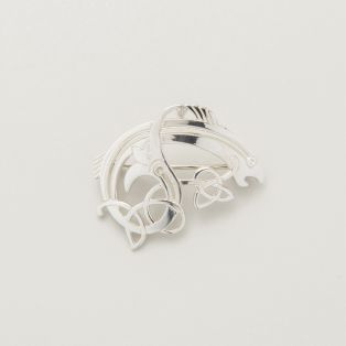 Sterling Silver Salmon of Knowledge Brooch