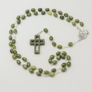 Connemara Marble Rosary Beads with Knock Medal