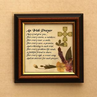 Framed Irish Prayer Wild Flower Gift