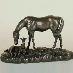 Genesis Mare and Foal Sculpture