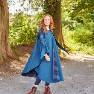 Teal Hourihan Pure New Wool Country Walking Cape