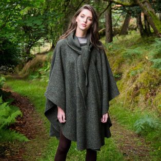 Hourihan Pure New Wool Donegal Tweed Cape