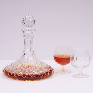 Galway Crystal Set of 2 Longford Brandy Glasses 
