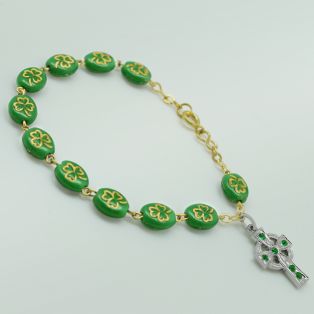 Shamrock of Ireland Rosary Bracelet