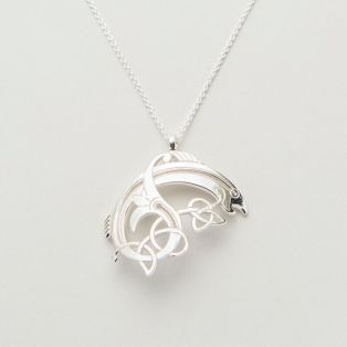 Sterling Silver Salmon of Knowledge Pendant
