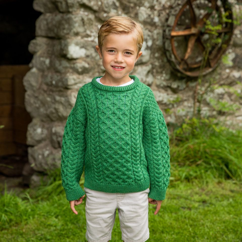 St. Patrick's Day Gift Boys Aran sweater 