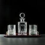Personalized Galway Crystal Longford Whiskey Decanter Set