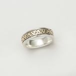Silver & Gold Ladies Trinity Knot Wedding Band