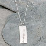 Personalized Sterling Silver Irish Ogham Pendant